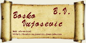 Boško Vujošević vizit kartica